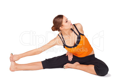 Woman doing Yoga Relaxing Exercise