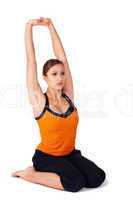 Woman doing Prenatal Yoga Exercise
