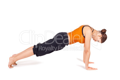 Fit Attractive Woman Practicing Yoga Pose