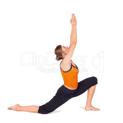 Fit Attractive Woman Practicing Yoga Stretching Asana
