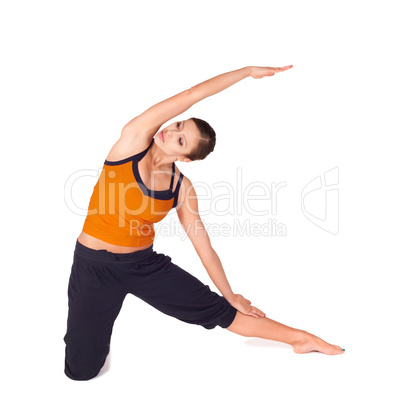 Fit Attractive Woman Practicing Yoga