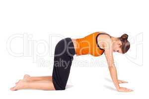 Woman doing Yoga Relaxing Exercise
