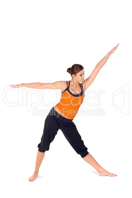 Fit Attractive Woman Practicing Yoga