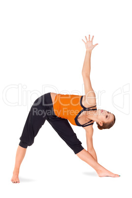 Fit Attractive Woman Practicing Yoga Pose