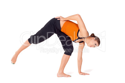 Fit Attractive Woman Practicing Yoga