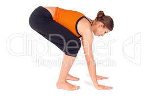 Woman Practicing Yoga Exercise