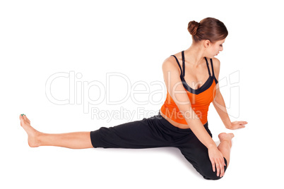 Woman Practicing Yoga Asana