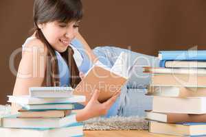 Home study - woman teenager read book
