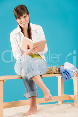 Summer - young woman read book