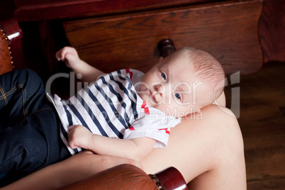 Baby Girl on Mother's Knee