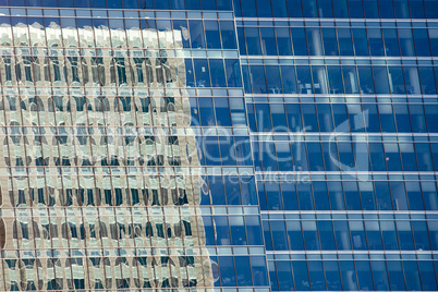 Office Building Reflection in Windows