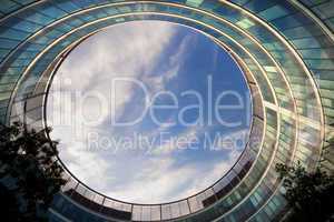 Abstract Modern Round Building Architecture