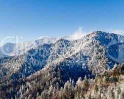 Mount leconte in snow in smokies