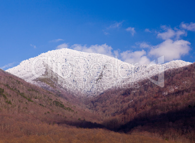 Mount leconte in snow in smokies