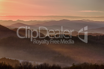 Sunrise over Smoky Mountains