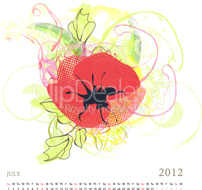 Calendar for 2012.