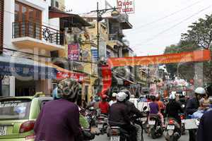 Altstadt Hanoi - Strom der Rollerfahrer