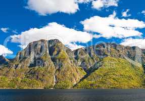 Norwegian Fjord: Mountains and sky