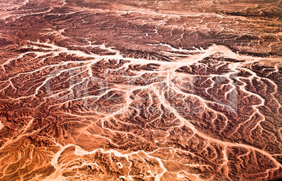 view mountains from an airplane