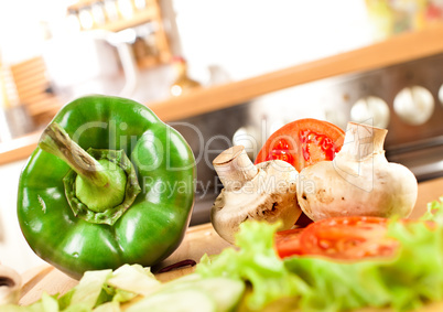 Vegetables bell pepper and tomato