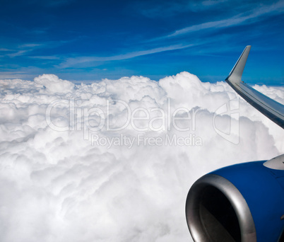 view sky from an airplane
