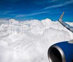 view sky from an airplane