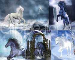 Unicorn collage
