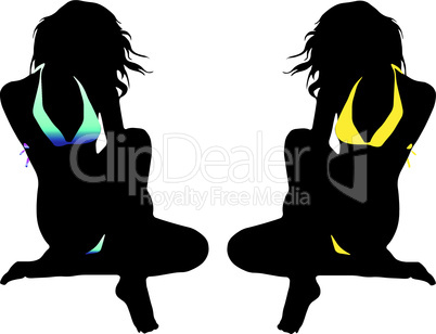 Bikini woman silhouette