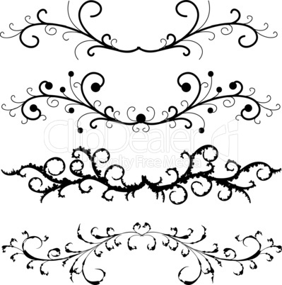 Vector set of floral patterns