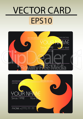 Vector abstract business card with place for your text