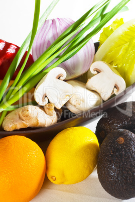 assorted vegetables and fruits