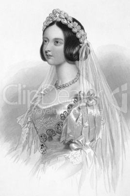 Queen Victoria in her Wedding Dress