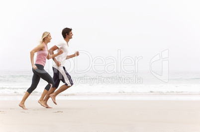 Young Couple Running