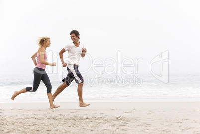 Young Couple Running