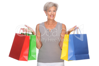 Seniorin beim Einkaufen