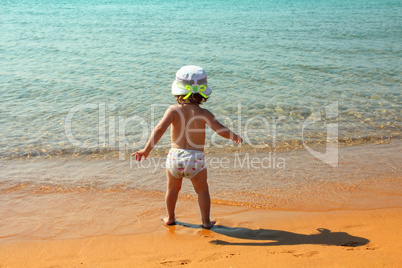 little girl on beach