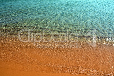 shallow of sea on sand beach