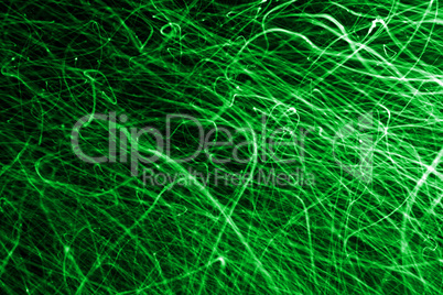 abstract green chaos lines on black
