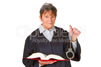 Juristin mit Gesetzbuch