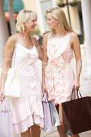 Senior Mother And Daughter Enjoying Shopping Trip Together