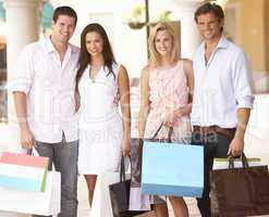 Group Of Friends Enjoying Shopping Trip Together