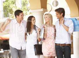 Group Of Friends Enjoying Shopping Trip Together