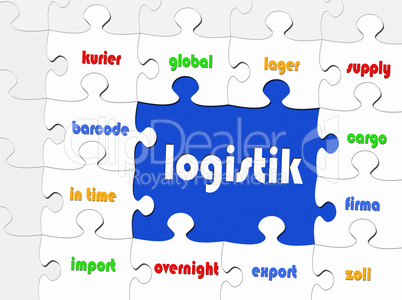 Logistik - Business Konzept - Puzzle Style