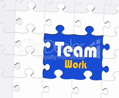 Teamwork - Business Concept - Puzzle Style