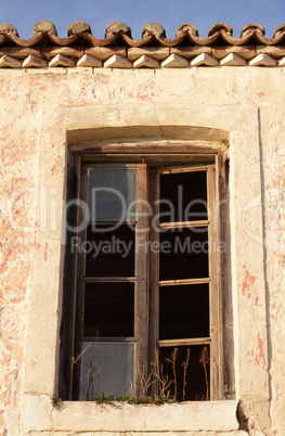 Abandoned house window