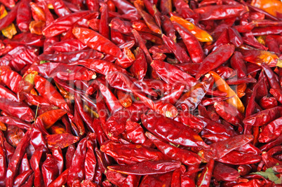 background of red chillies