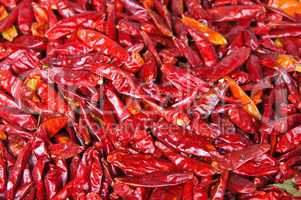 background of red chillies