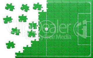 fußball platz - puzzle style