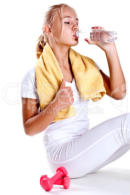 woman holding a bottle of water woman holding a bottle of water