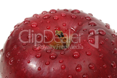 Apple with drops of water